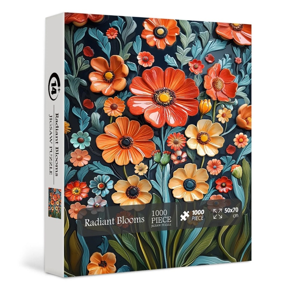 Radiant Blooms 1000 Piece Jigsaw Puzzle
